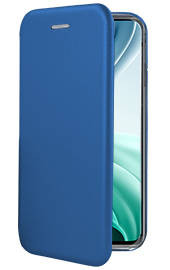 Луксозен кожен калъф тефтер ултра тънък Wallet FLEXI и стойка за Xiaomi Mi 11i / Xiaomi Poco F3 5G син 